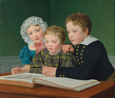 Portrait of C.F. Holms children guldalder
