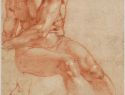 Seated Young Male Nude and Two Arm Studies